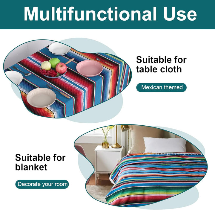Mexikanische Decke Sarape Picknick Decke ÜBerwurf Tisch Decke Heiss Stange für Yoga, 120X180Cm