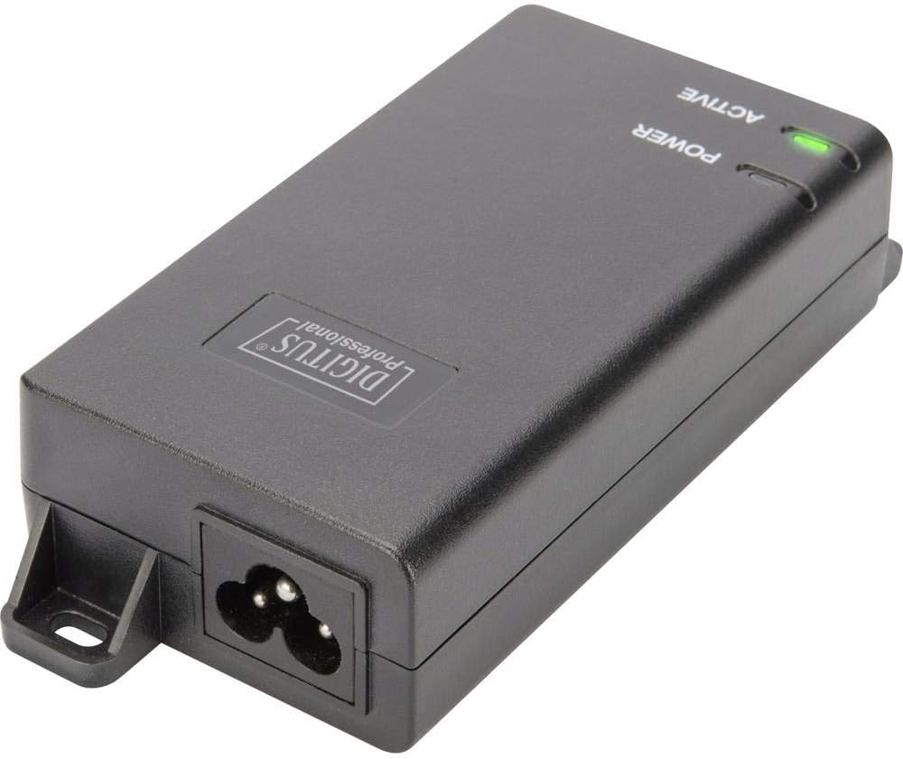 DIGITUS PoE+ Injektor - IEEE802.3at - Gigabit Ethernet - 30 Watt - max. 55 Volt - Stromversorgung Pi