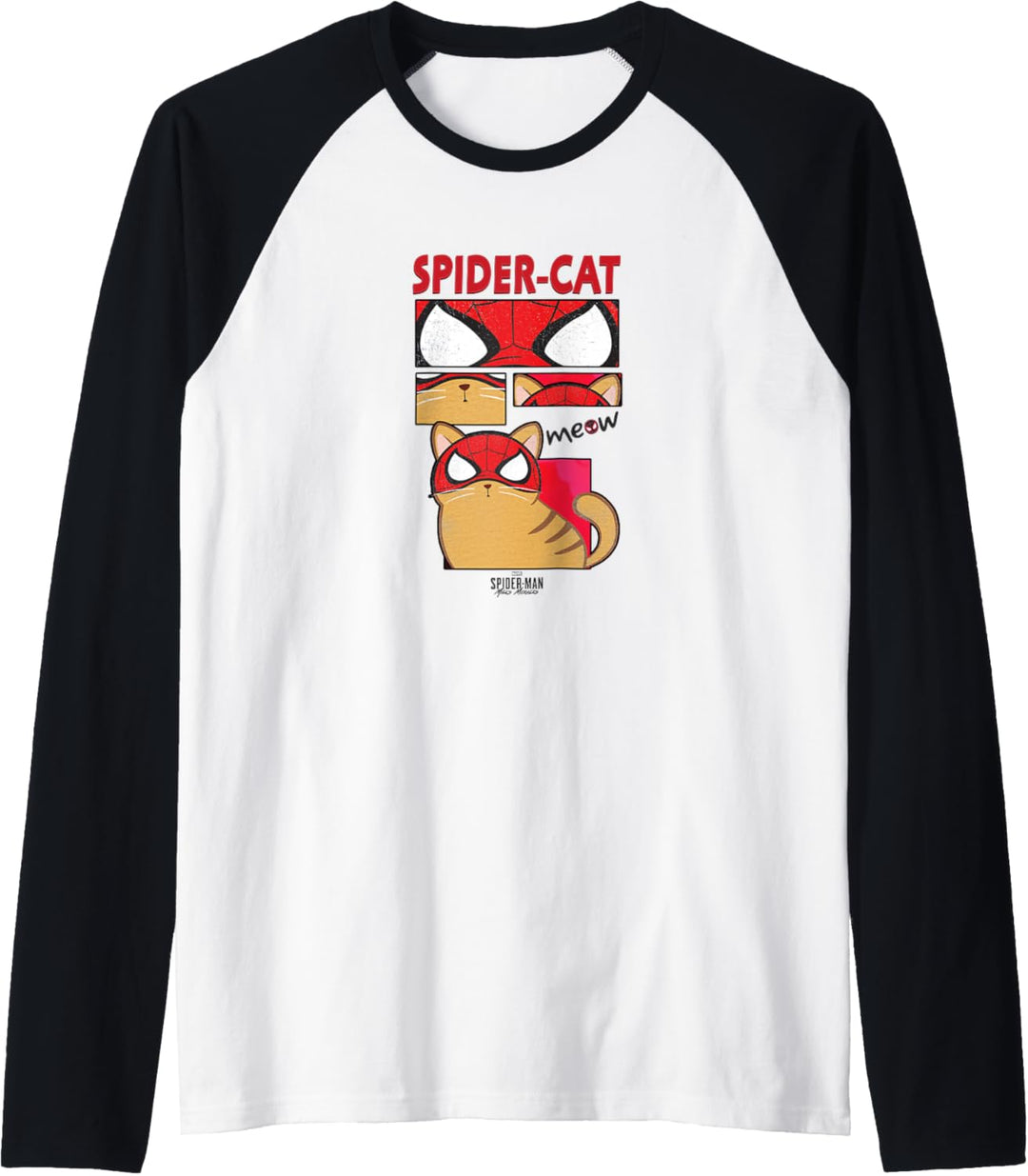 Marvel Spider-Man: Miles Morales Spider-Cat Comic Panels Raglan
