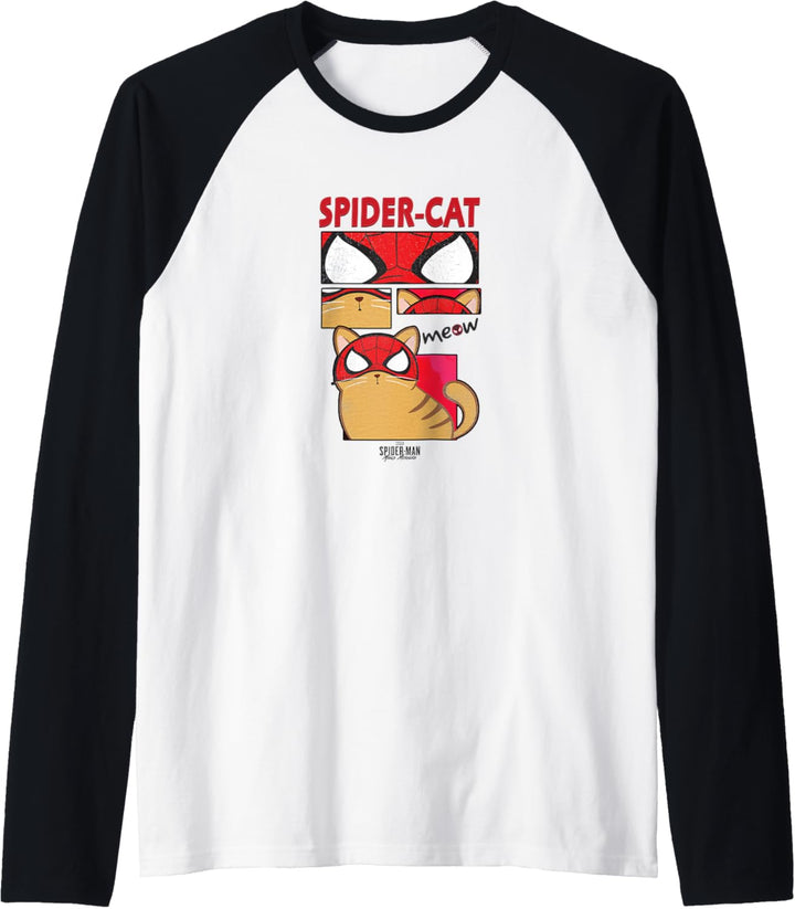Marvel Spider-Man: Miles Morales Spider-Cat Comic Panels Raglan