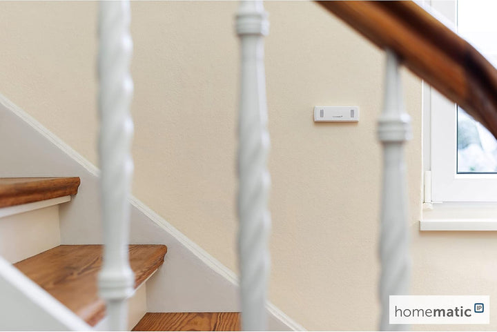 Homematic IP Smart Home Durchgangssensor mit Richtungserkennung, 3 V, weisse + braune Abdeckung im L