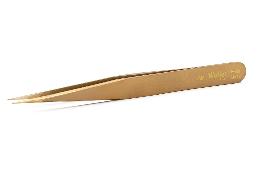 Weller AM Gerade Spitze Messing Non-Sparking Präzisionspinzette, 5"/127mm