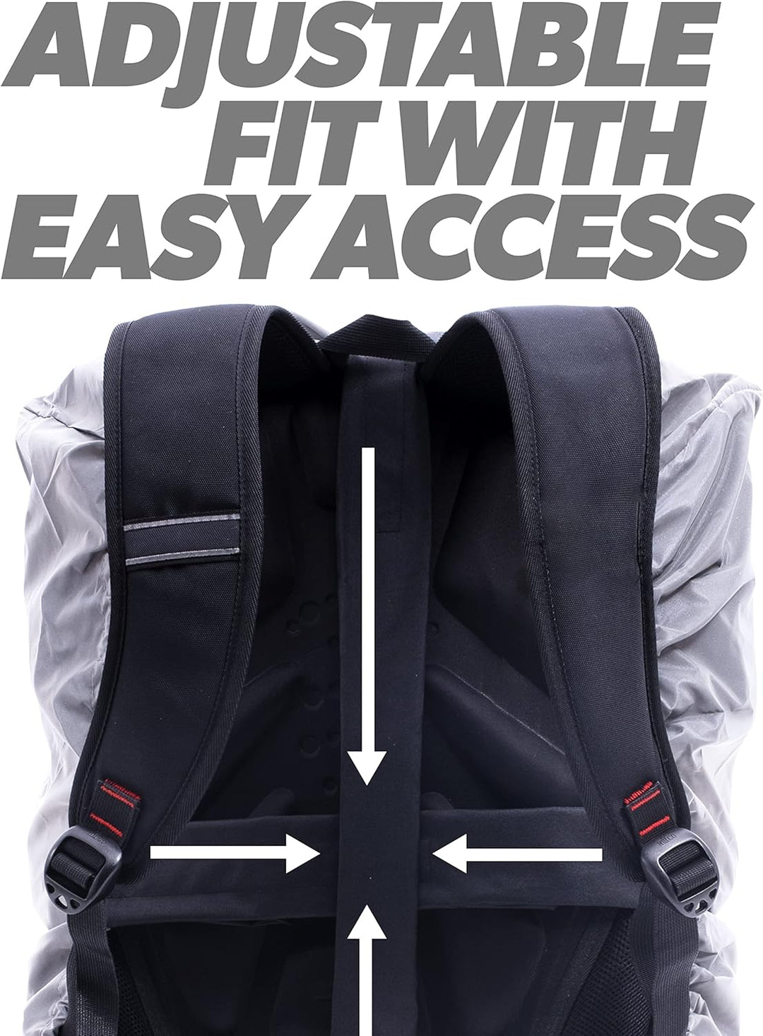 BTR Wasserfester Regenschutz für den Rucksack, Regenschutz für Schulranzen Reflektierend Grösse (57c