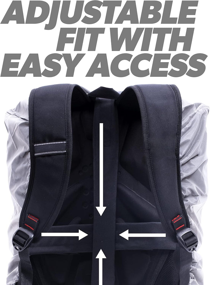 BTR Wasserfester Regenschutz für den Rucksack, Regenschutz für Schulranzen Reflektierend Grösse (57c
