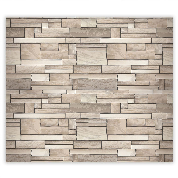 SmartDecoration Herdabdeckplatte Ceranfeldabdeckung aus Glas 60x52 cm Einteilig Motiv "Granitstein"