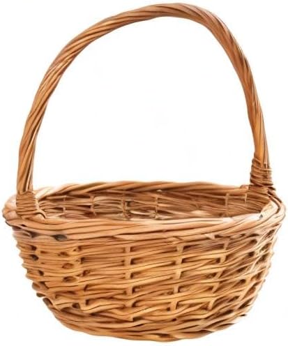 Creative Home Kleiner Weidenkorb mit Henkel | Klein 22 x 22 x 26 cm (+/- 2 cm) | Handgeflochtener, G
