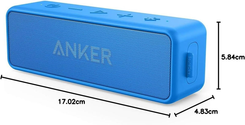 Anker SoundCore 2 Bluetooth Lautsprecher, Fantastischer Sound, Enormer Bass mit Dualen Bass-Treibern