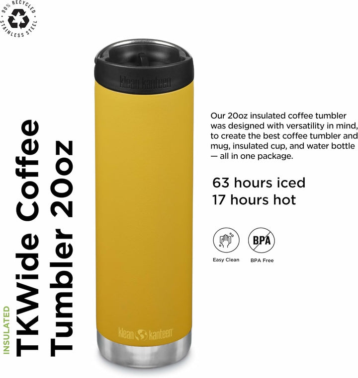 Klean Kanteen Herren tkwide Vi Trinkflasche Einheitsgrösse Marigold, Einheitsgrösse Marigold