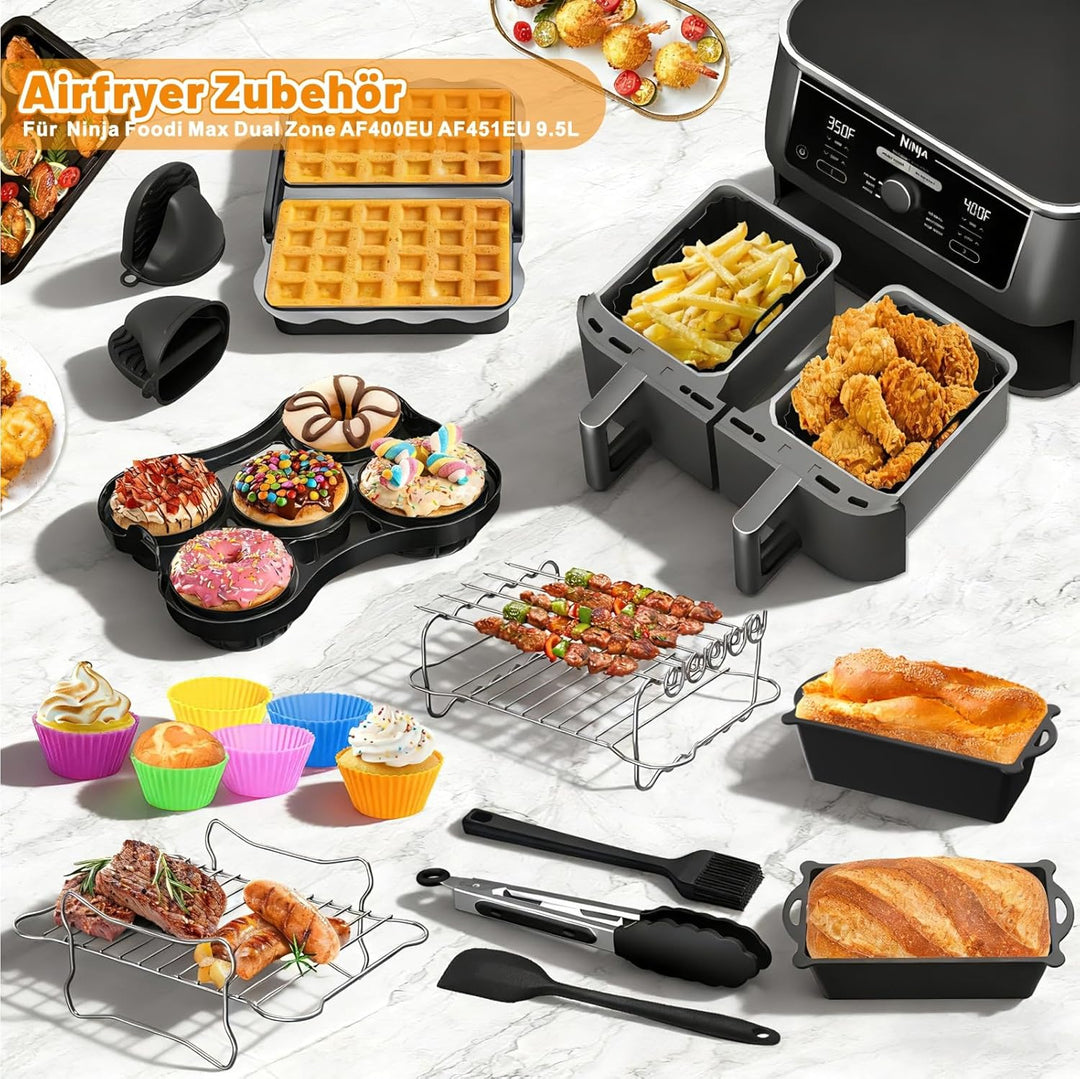 Heißluftfritteuse Zubehör, Airfryer Zubehör für Ninja Double Stack XL 9