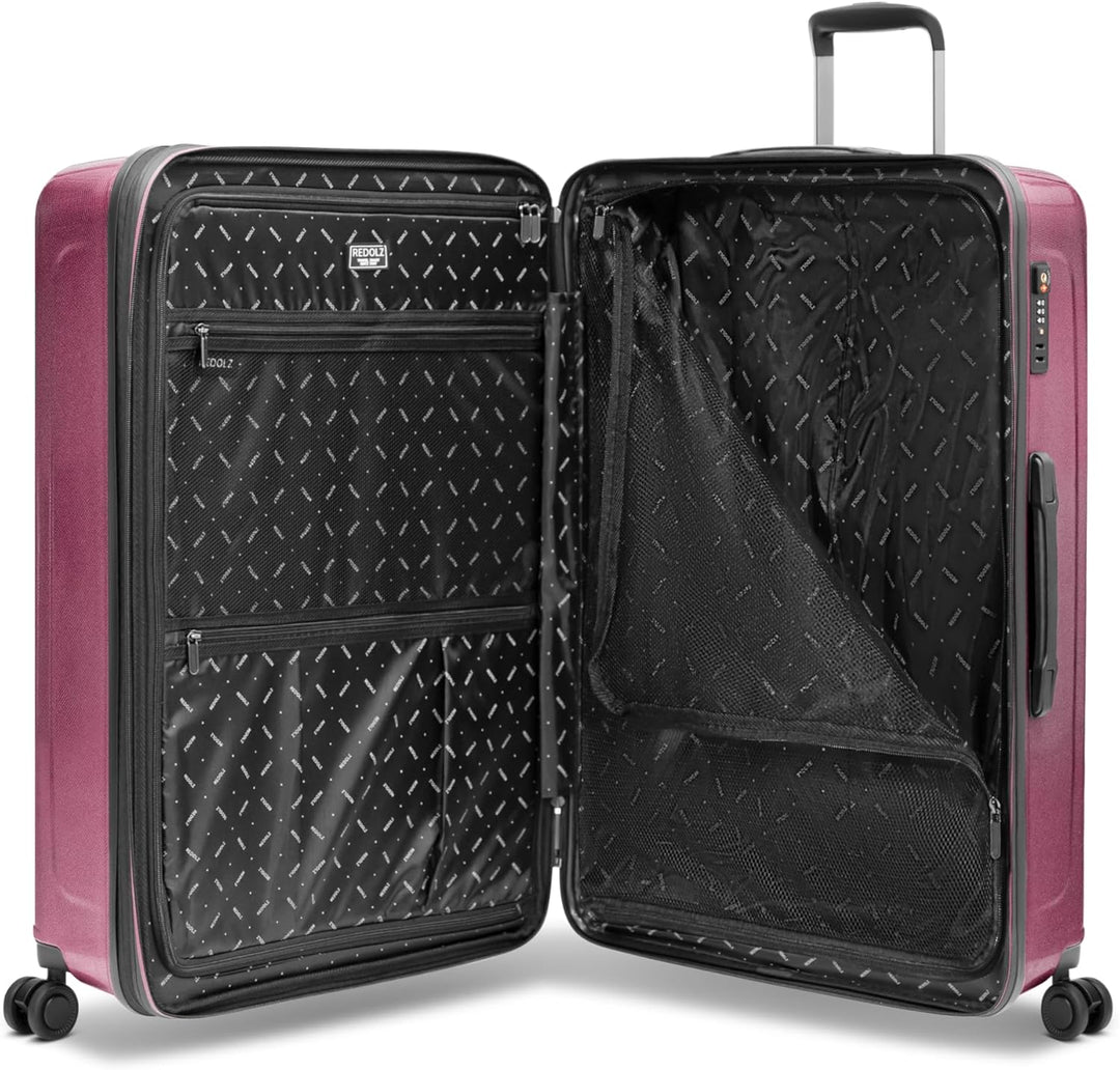 REDOLZ Hartschalen Koffer-Set-2-teilig | S Trolley 40 x 23 x 55 cm mit Laptopfach - 3,2 kg + L Troll