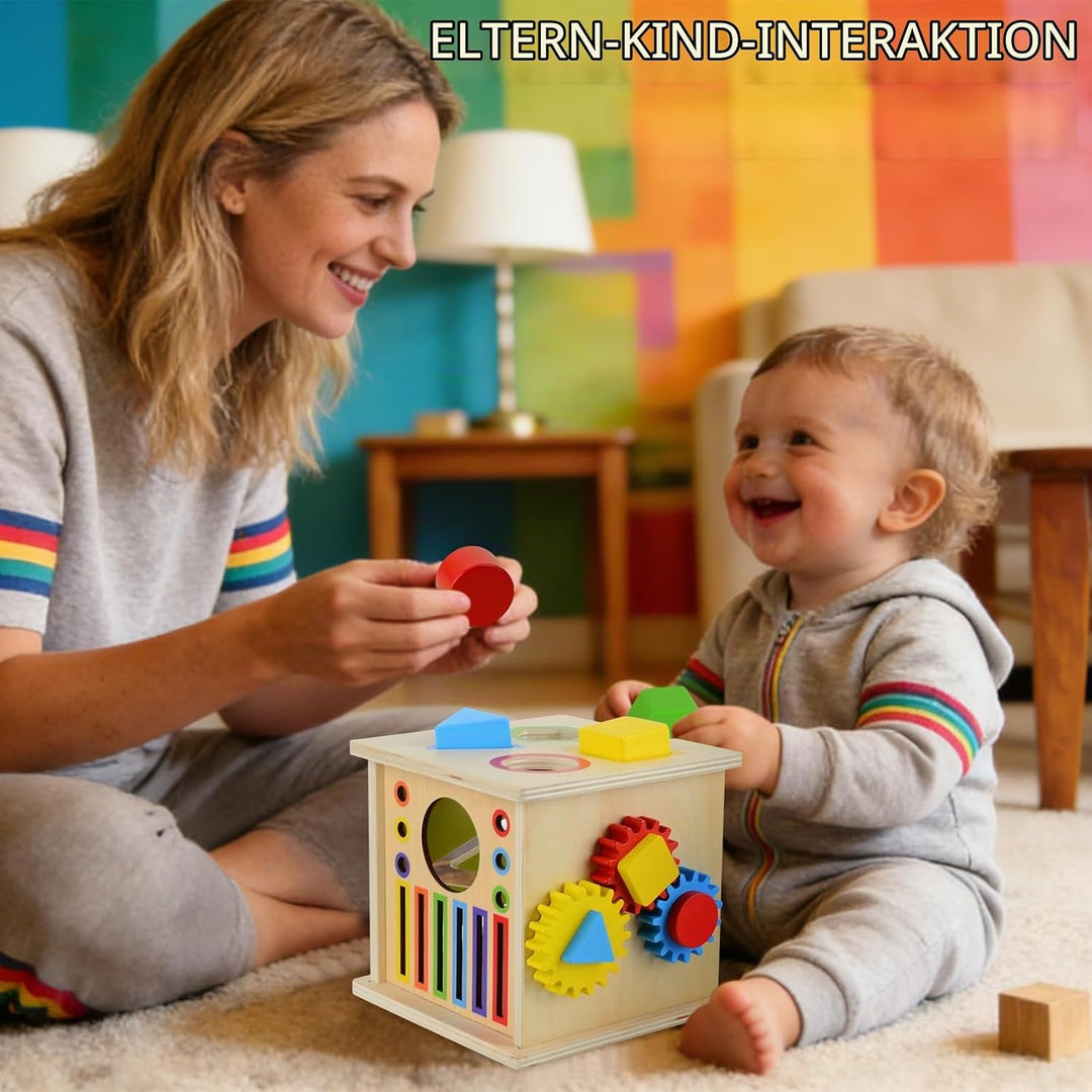 Montessori Spielzeug ab 1 Jahre, Montessori Holzspielzeug ab 2 Jahr Motorikspielzeug Farbe Sortiersp