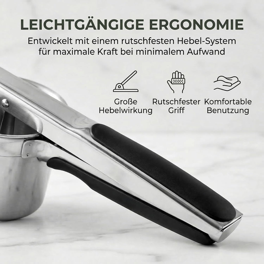 Spätzlehobel mit 4 austauschbaren Sieben, Edelstahl Kartoffelpresse abnehmbare und strapazierfähige,