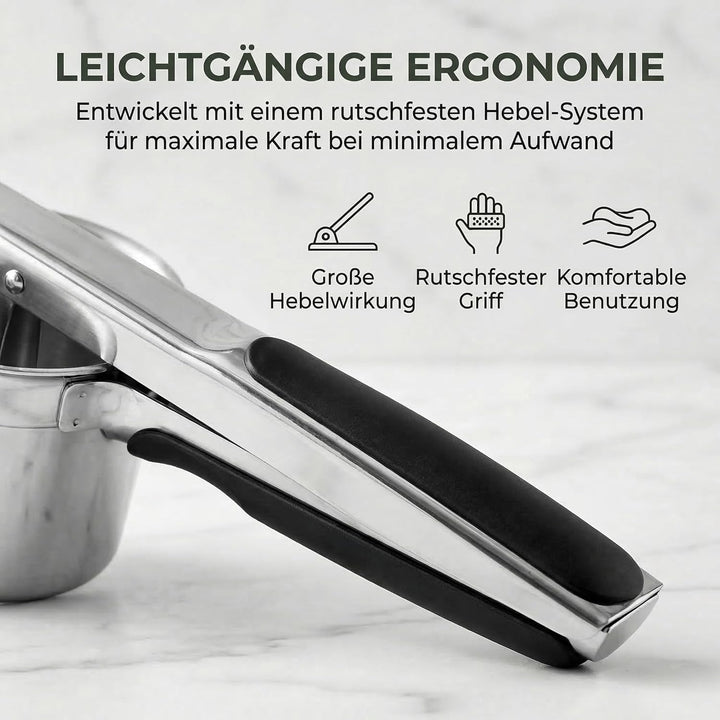 Spätzlehobel mit 4 austauschbaren Sieben, Edelstahl Kartoffelpresse abnehmbare und strapazierfähige,