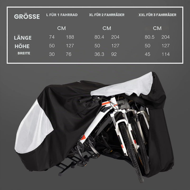 TeamObsidian Transparente Oxford 600D-Fahrradabdeckungen | Robuste Aufbewahrung im Freien oder Trans