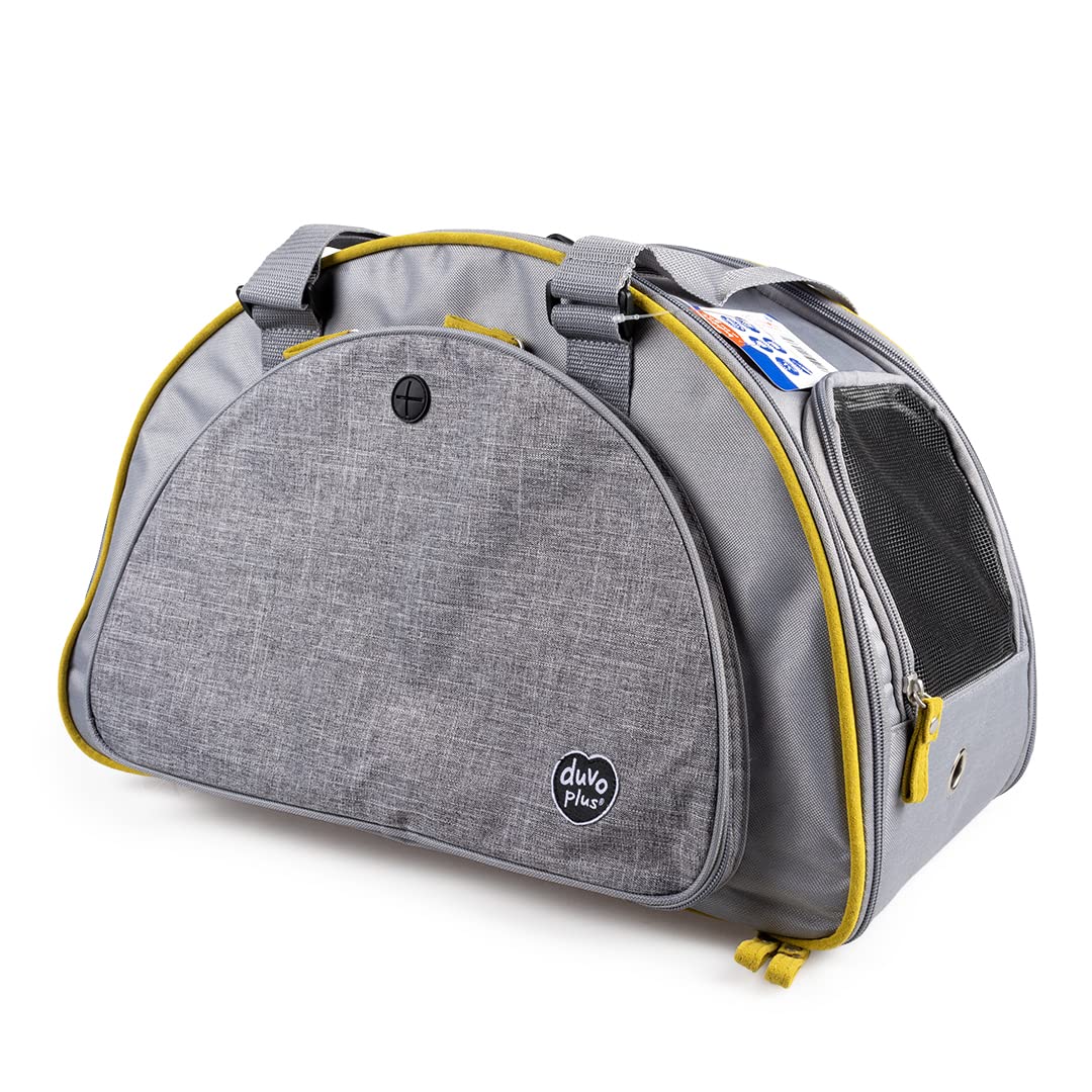 duvoplus, Handtasche Paris Comfy 50 x 22 x 32 cm, Grau, wasserdicht, Staufach, Befestigung für Halsb