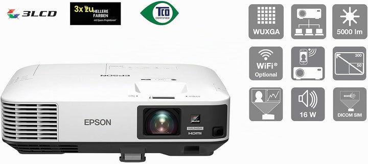 Epson EB-2250U Beamer 5000 ANSI Lumen 3LCD WUXGA (1920x1200) Desktop-Projektor Weiss