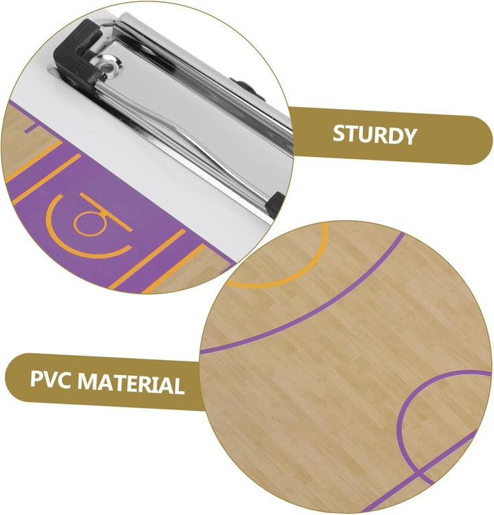 Garneck Doppelseitiges Basketball Taktikboard Aus Robustem PVC Basketball Strategie Board Mit Front