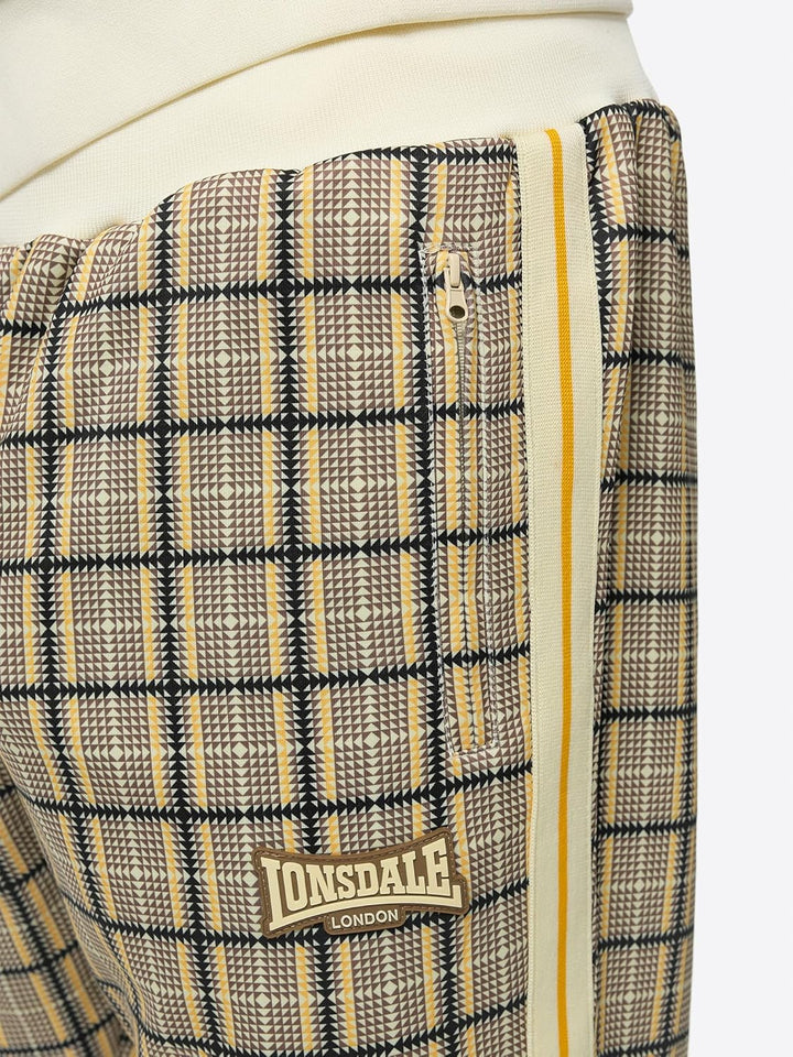 Lonsdale Herren Seabrook Tracksuit 3XL Yellow/Brown/Ecru, 3XL Yellow/Brown/Ecru