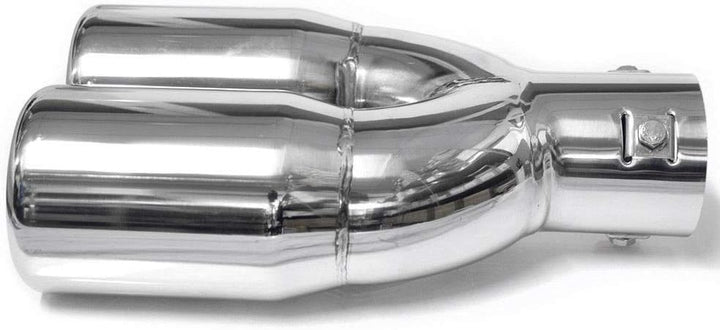 Doppel Auspuffblende Endrohr Auspuff Universell Schalldampf Doppelendrohr Sport Sportauspuff Blende