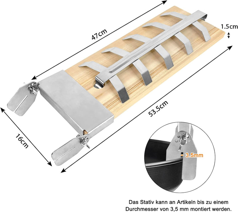 TRMLBE 4X Flammlachsbrett Flammlachsbretter mit Halterung Lachsbretter zum Grillen Räucherbretter Ze