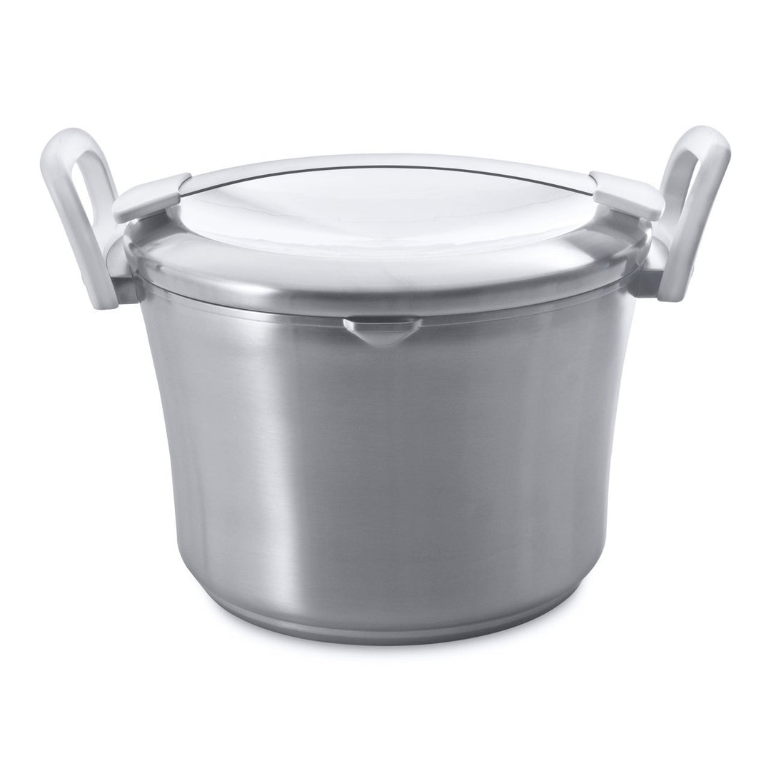 BergHOFF 2303931 Auriga Acciaio Pentola Grande con Coperchio, Bianco, 5.4 L