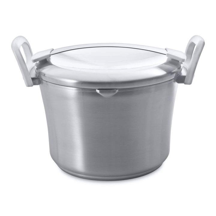 BergHOFF 2303931 Auriga Acciaio Pentola Grande con Coperchio, Bianco, 5.4 L