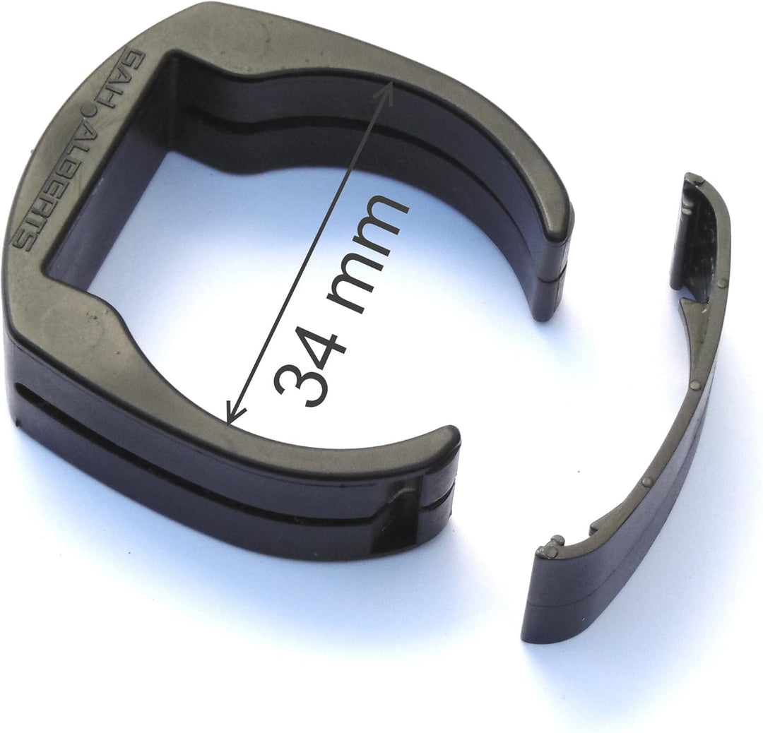 Fix Clip Pro Zaunbefestigung Ø 34 mm – 9 Stück Zaunclips für Rundpfosten – Pfostenschelle für Schwei