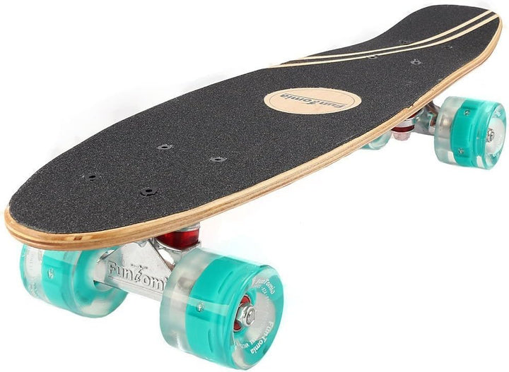 FunTomia Mini-Board Cruiser Skateboard 57cm aus 7-lagigem kanadischem Ahornholz inkl. ABEC-9 Kugella