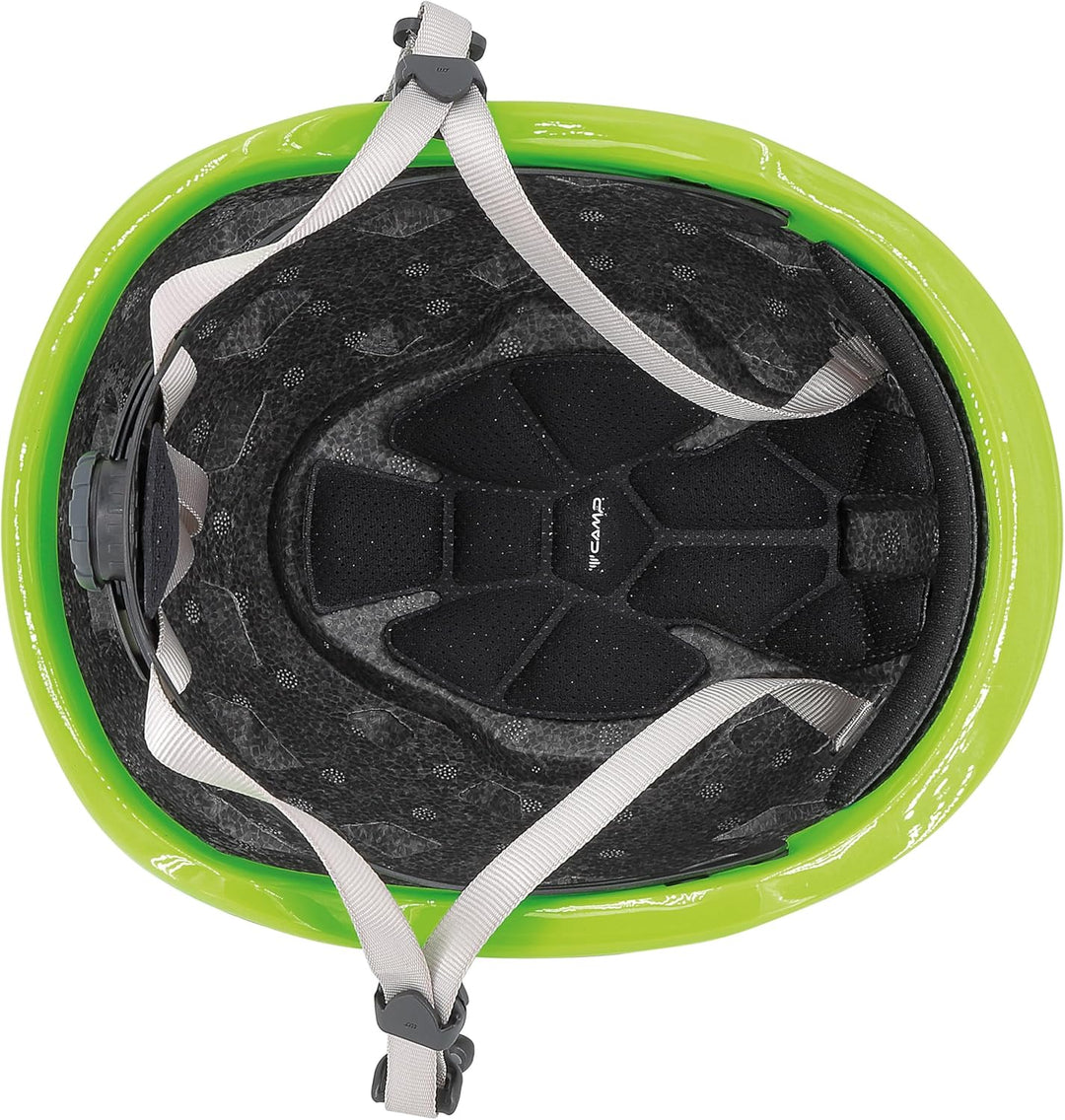 CAMP Storm Grau - Hochmoderner schützender Kletterhelm, Grösse 48-56 cm - Farbe Grey - Lime