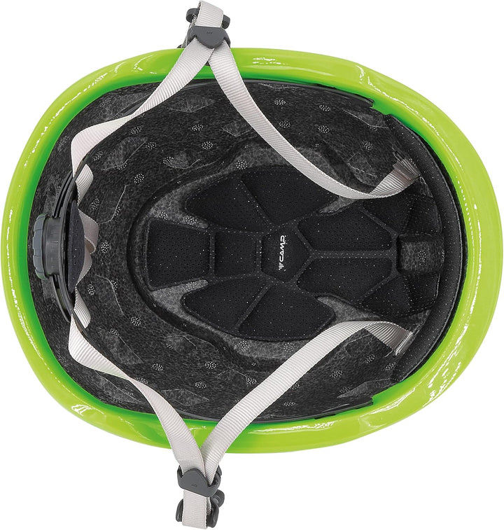 CAMP Storm Grau - Hochmoderner schützender Kletterhelm, Grösse 48-56 cm - Farbe Grey - Lime
