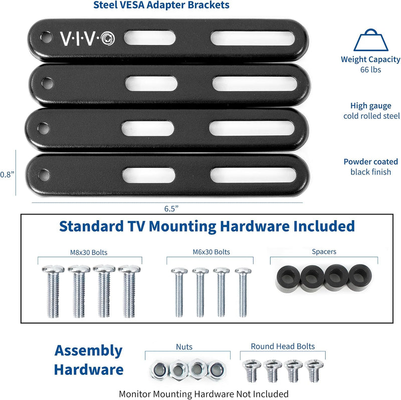 VIVO Stahl VESA Verlängerung Mount Adapter Halterungen für Bildschirme 32 bis 55 Zoll LCD LED TV Umb