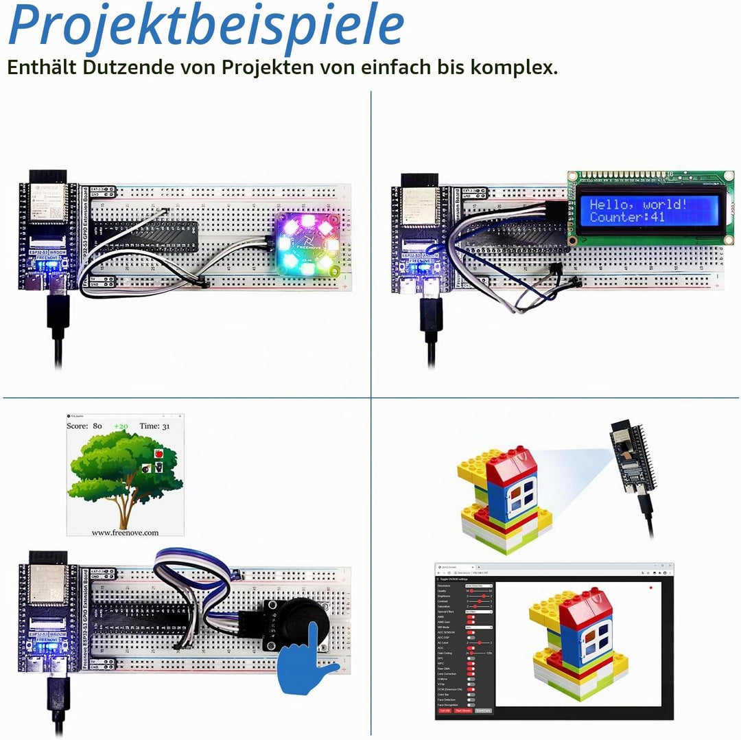 FREENOVE Ultimate Starter Kit for ESP32-S3-WROOM (Included) (Compatible with Arduino IDE), Onboard C