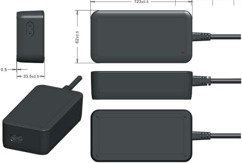 4A Ladegerät 3S (12,6V Ladespannung) Desk-Top für Li-Ion-Akkus 10,8V-11,1V DC Rundstecker 5,5 mm x 2