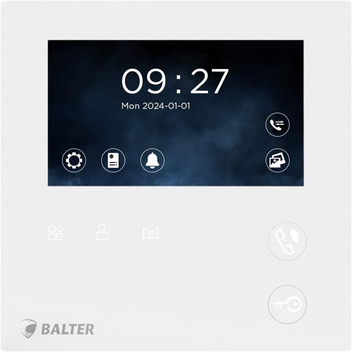 Balter EVO Gegensprechanlage mit Kamera und Klingel für 1 Familienhaus Haustür, Video Türsprechanlag
