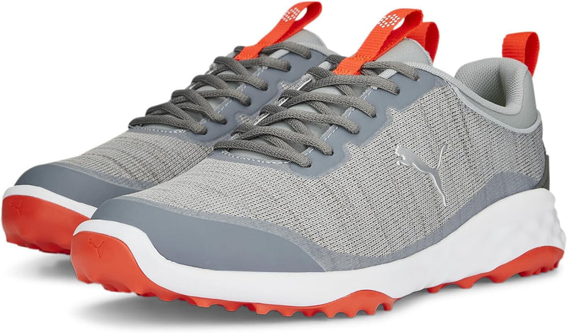 PUMA Herren Fusion Pro Golfschuh 46 EU Cool Mid Grey Puma Silver Red Blast, 46 EU Cool Mid Grey Puma