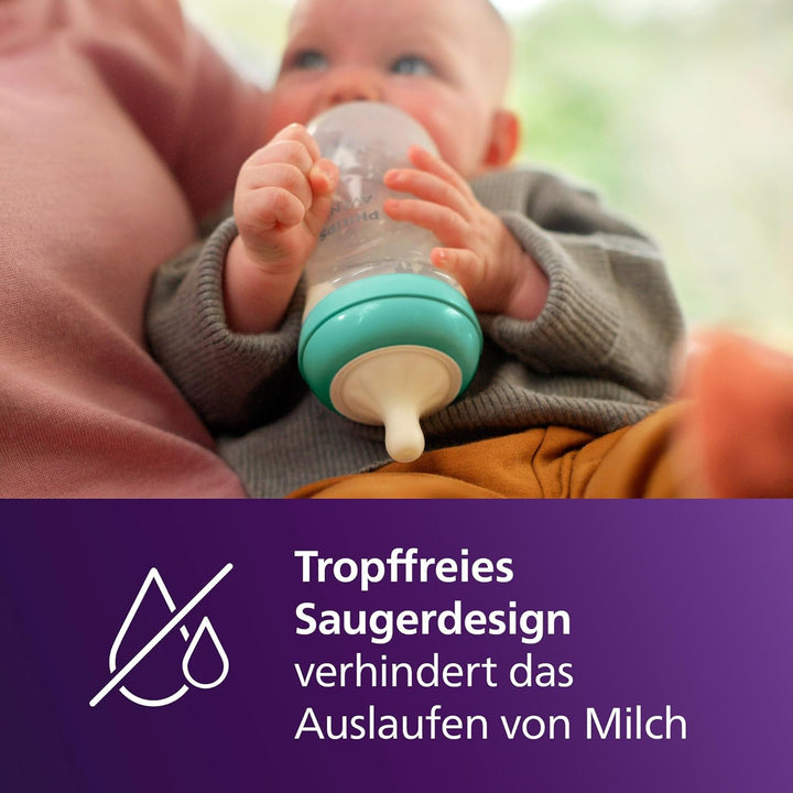 Philips Avent Natural Response Babyfläschchen mit 260 ml und Saugern mit mittlerem Nahrungsfluss (Du
