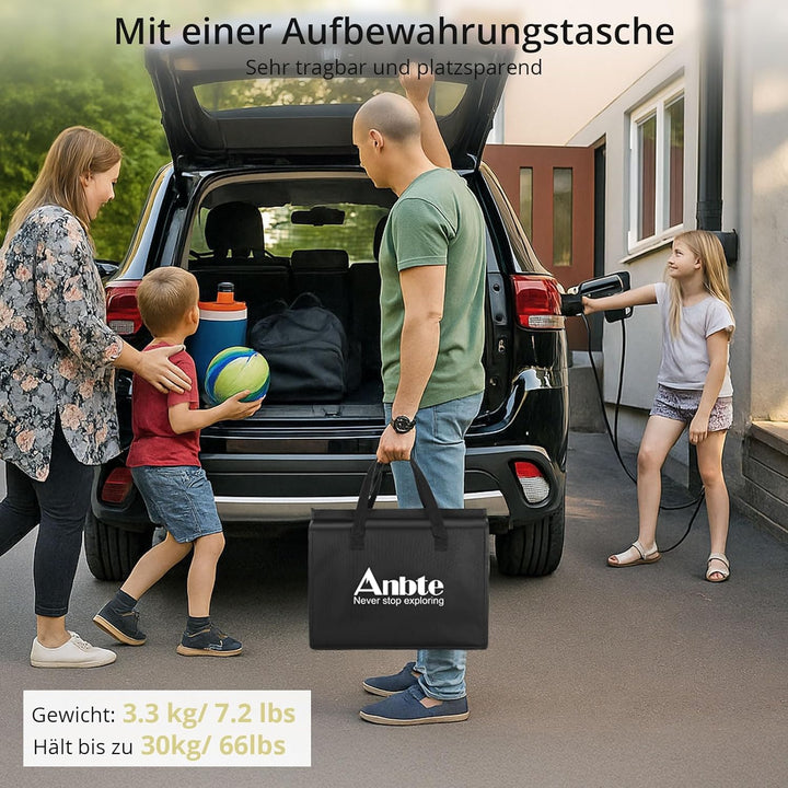Anbte Campingtisch Klapptisch Aluminium 88x40cm (LxB) mit 3 Verstellbare Höhe Tragbar Picknicktisch
