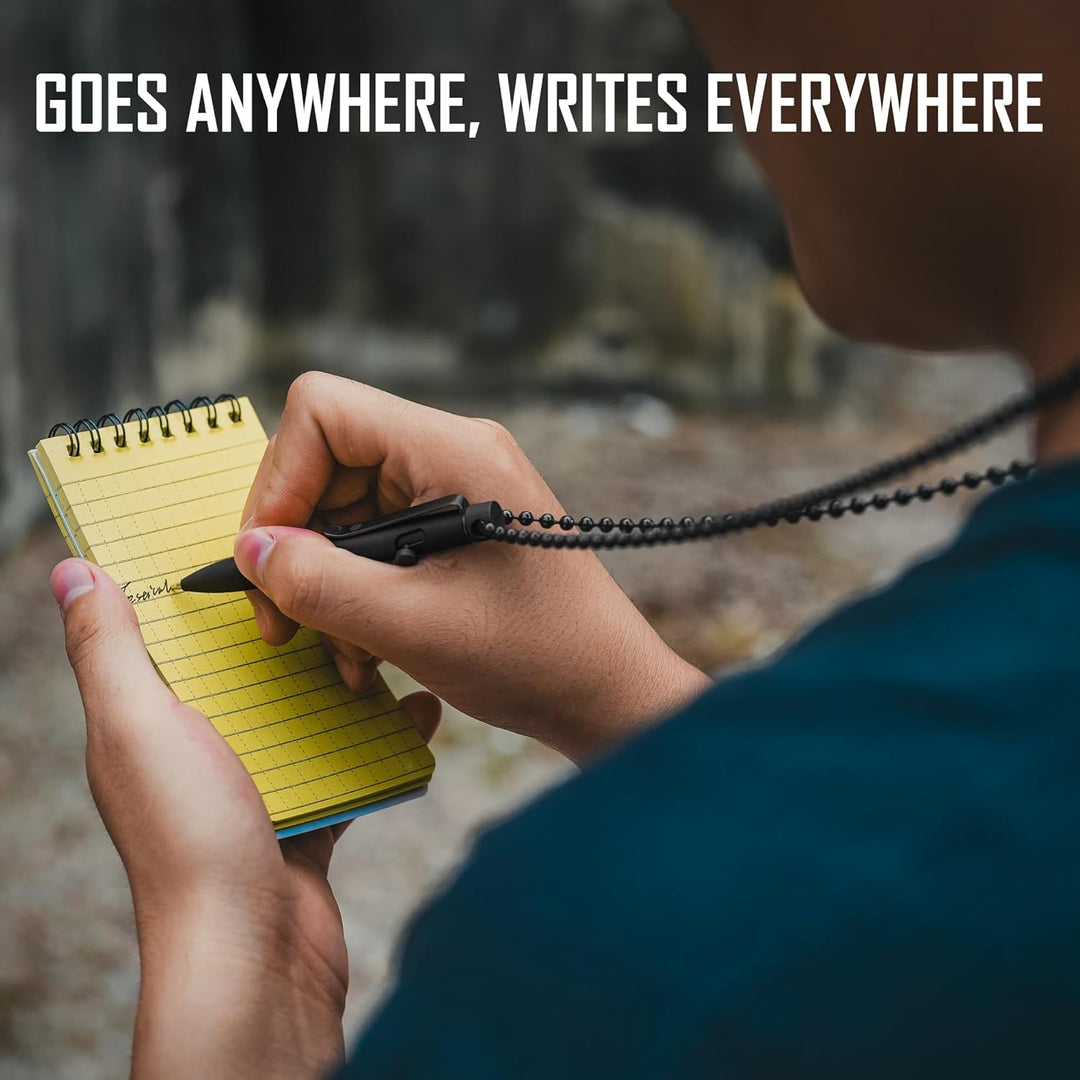 KeyUnity KP04BK Kugelschreiber aus Titanlegierung mit Clip, einziehbarer EDC-Taschenstift aus Metall