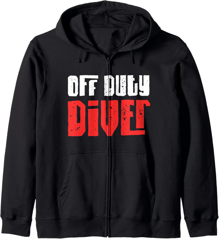 Scuba Diving Off Duty Diver Scuba Dive Flag Snorkeling Kapuzenjacke