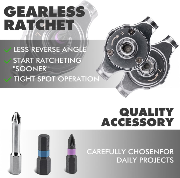 Ratschen Schraubendreher Set, 40 in 1 Magnetisch Schraubendreher Set, S2-Stahlbits, DIY-Kombinations