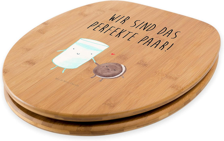 Mr. &amp; Mrs. Panda Motiv WC Sitz Milch &amp; Keks - Geschenk, Klodeckel, Klobrille, Gute Laune, Tiermotive