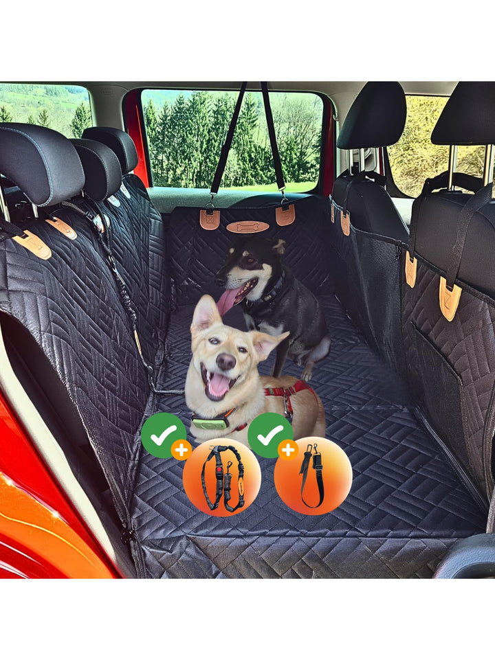 Hundedecke Auto Rückbank „Nalu“ – extra breite, verstärkte Liegefläche, wasserdicht & Kratzfest – Rü