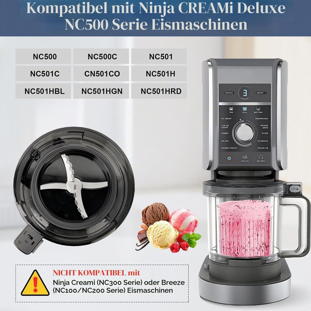 Ersatzklinge Kompatibel mit Ninja CREAMi Deluxe NC 500 NC501, Paddel Klinge Ersatzteile aus Edelstah