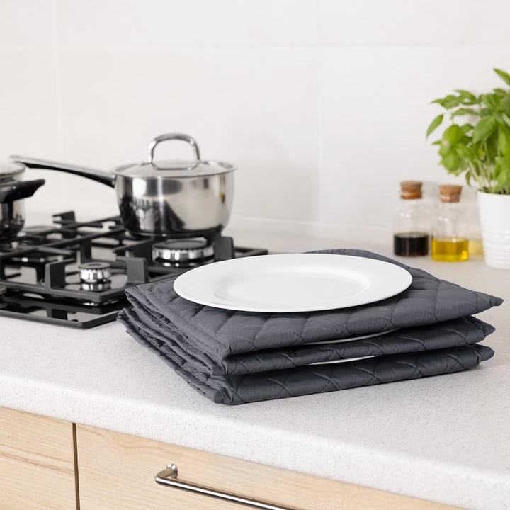 Navaris XXL Tellerwärmer elektrisch - 34 x 30 x 3 cm - für bis zu 10 Teller mit je 32 cm Durchmesser