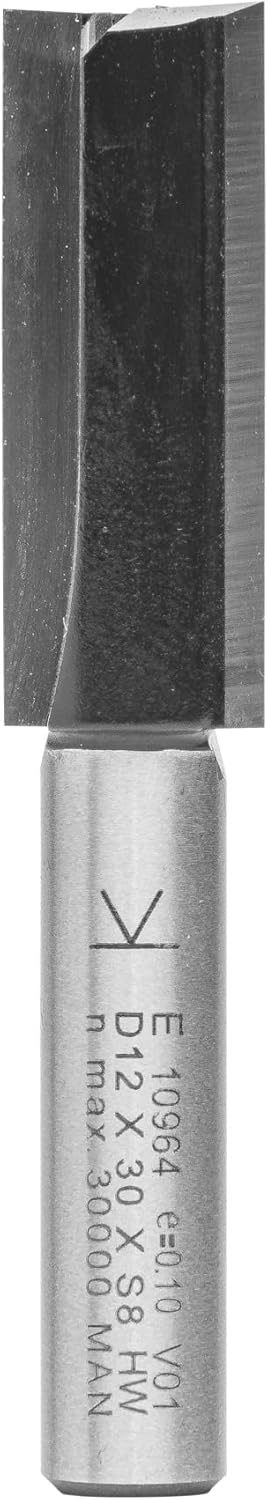 ENT 10964 Nutfräser HW, Schaft (S) 8 mm, Durchmesser (D) 12 mm, NL 30 mm, SL 32 mm, GL 62 mm, mit Ha