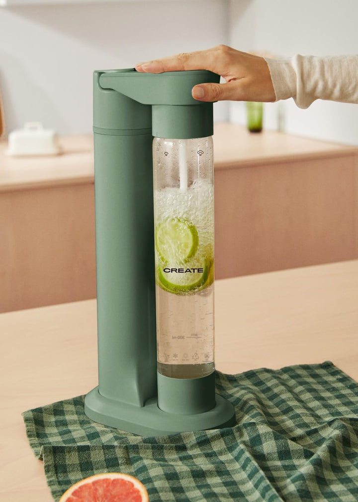 CREATE/SODA MAKER STUDIO/Wassersprudler 1L Salbeigrün/Keine CO2-Flaschen enthalten, kohlensäurehalti
