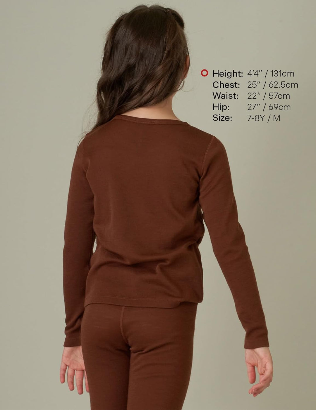Kinder 100% Merinowolle Thermounterhemd Unterhosen, Premium Merino Wolle Warme Thermounterwäsche Uni