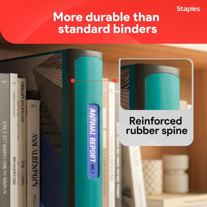 Staples 3 Inch BetterView Binder with D-Rings (Teal) blaugrün, blaugrün