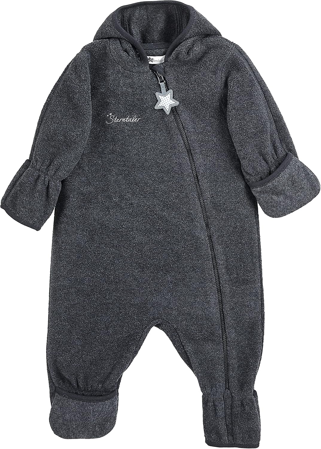 Sterntaler Unisex Kinder Overall Baby Fleece Overall 74 Anthrazit Meliert, 74 Anthrazit Meliert