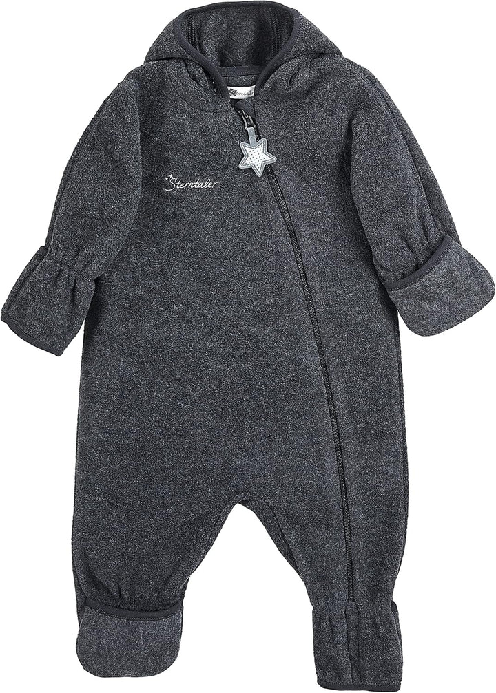 Sterntaler Unisex Kinder Overall Baby Fleece Overall 74 Anthrazit Meliert, 74 Anthrazit Meliert